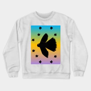 Pattern. Black Morph Fantail. New Zealand Bird Species Crewneck Sweatshirt